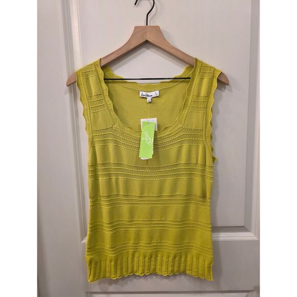 Sam Edelman Azariah Pointelle Square Neck Knit Tank - Picture 2 of 9